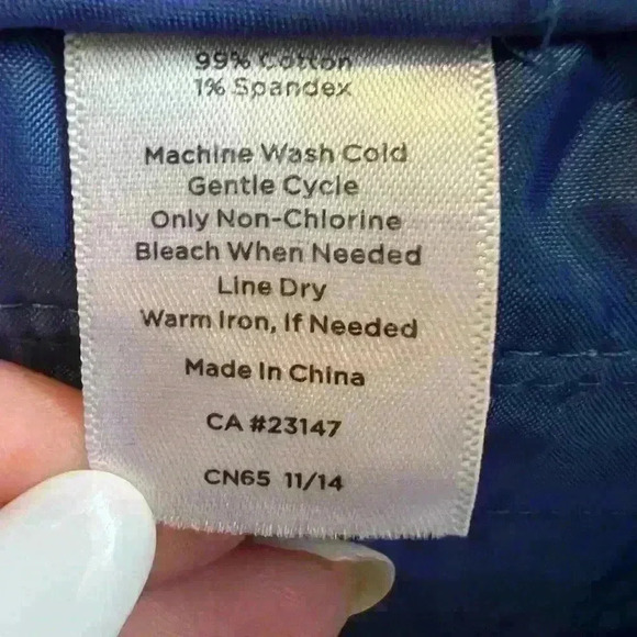 Talbot’s Hampshire curvy polka dot cotton pants size 6, blue, EUC, casual, work - Picture 6 of 10